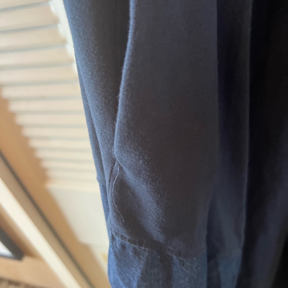 Blue Long Sleeve Crew Neck Midi dress - Picture 4 of 8